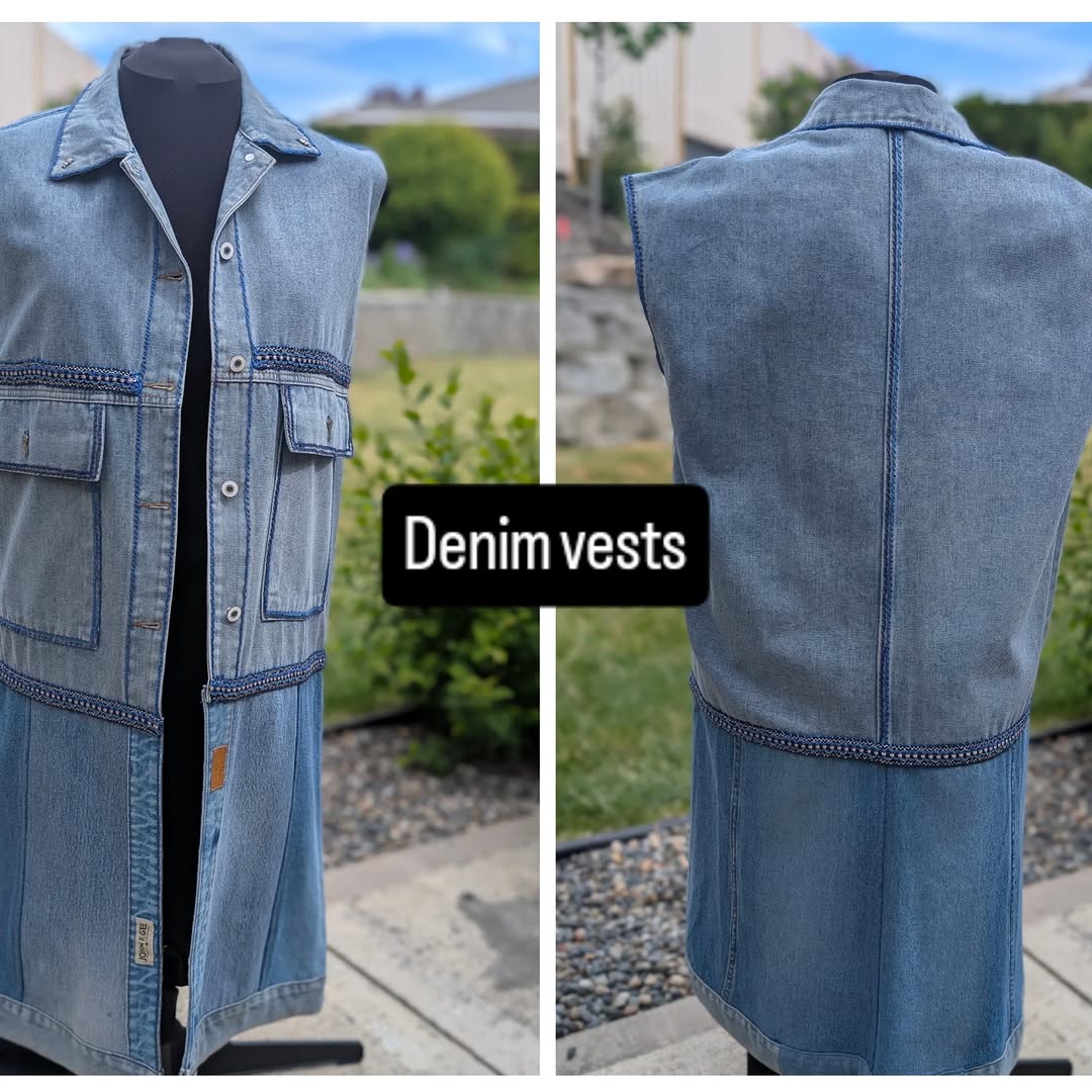 Denim Vests by Free Yourself Upcycles